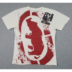 Vintage Ecko Unltd MMA Rhino AOP T-Shirt Size M White Y2K Grunge